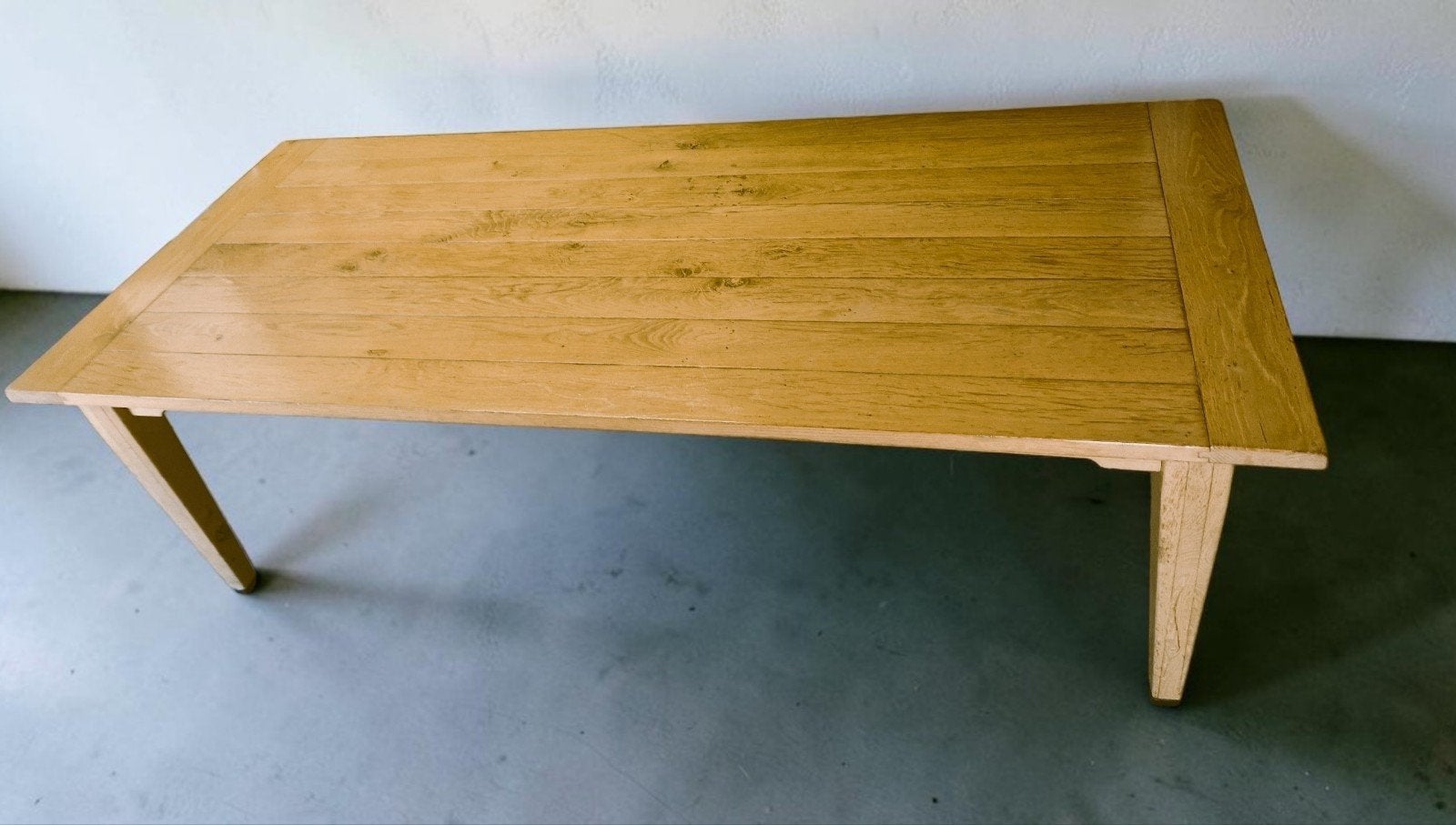 Authentieke Franse boerentafel, Huis en Inrichting, Tafels | Eettafels, Ophalen, Eikenhout, 200 cm of meer, 50 tot 100 cm