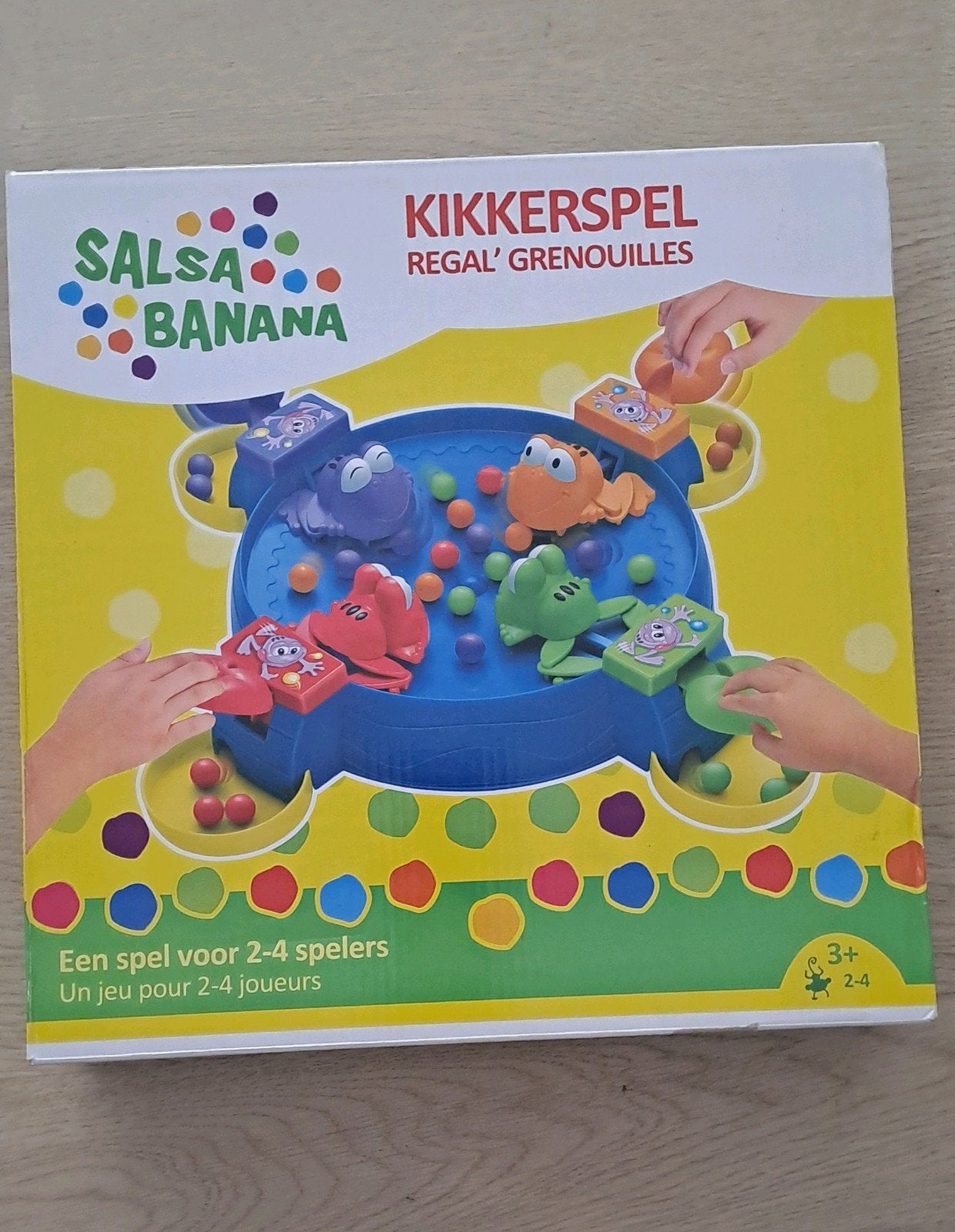 Salsa Banana Kikker Spel - Leuk voor 2-4 spelers, Hobby en Vrije tijd, Gezelschapsspellen | Overige, Een of twee spelers, Ophalen of Verzenden