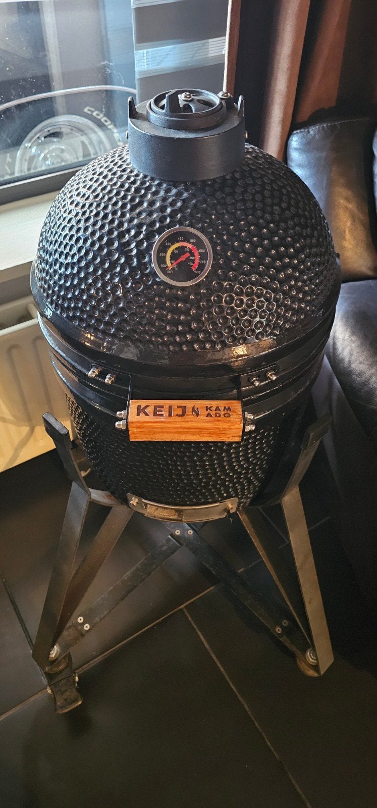 Kamado met onderstel en accessoires, Ophalen