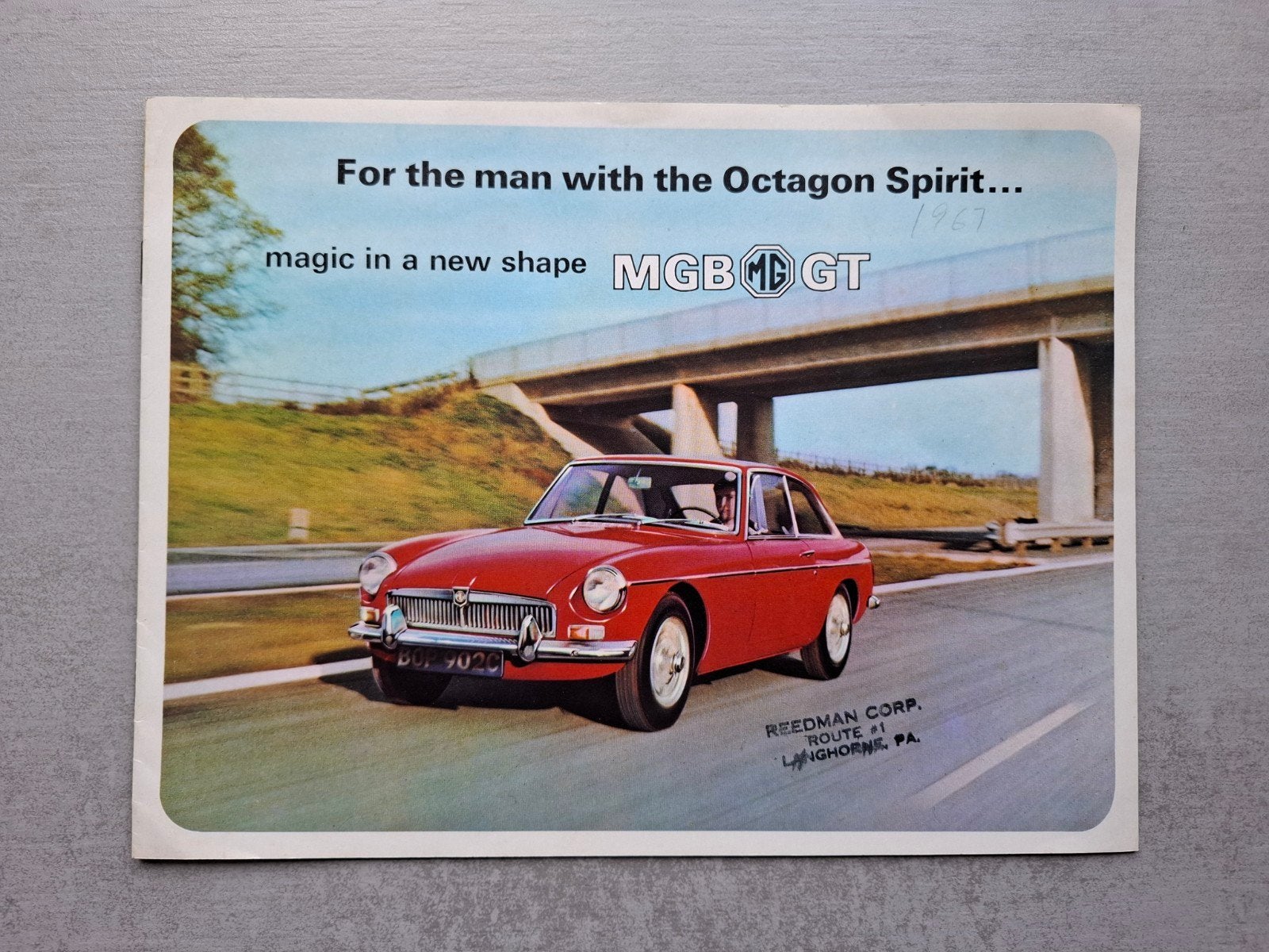 MGB GT brochure - 1966, Ophalen of Verzenden, Gelezen, Overige merken