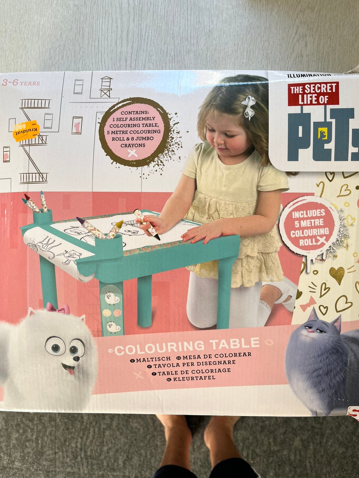 Te koop een leuk klein kinder kleur /tekentafel, Ophalen, Gebruikt