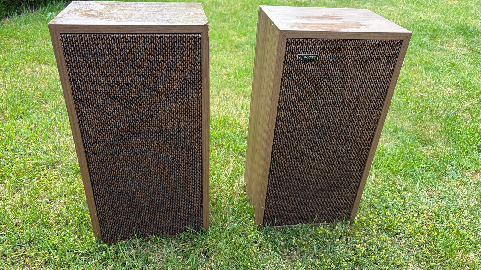 Vintage Scott S-42 Luidsprekers - Klassiek Geluid TEAB, Gebruikt, Minder dan 60 watt, Front, Rear of Stereo speakers, Ophalen