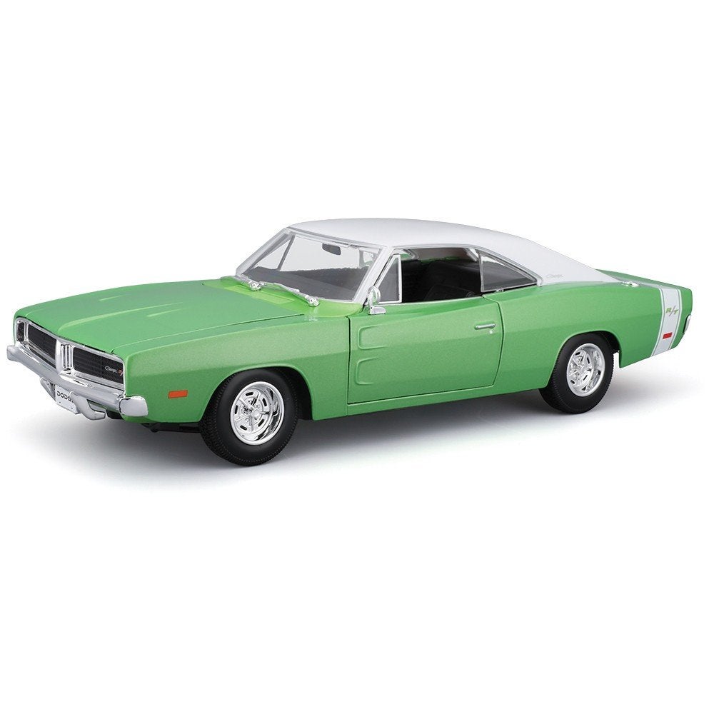 dodge charger r/t 1969 groen/wit maisto 1:18, Ophalen, Nieuw, Auto, Maisto