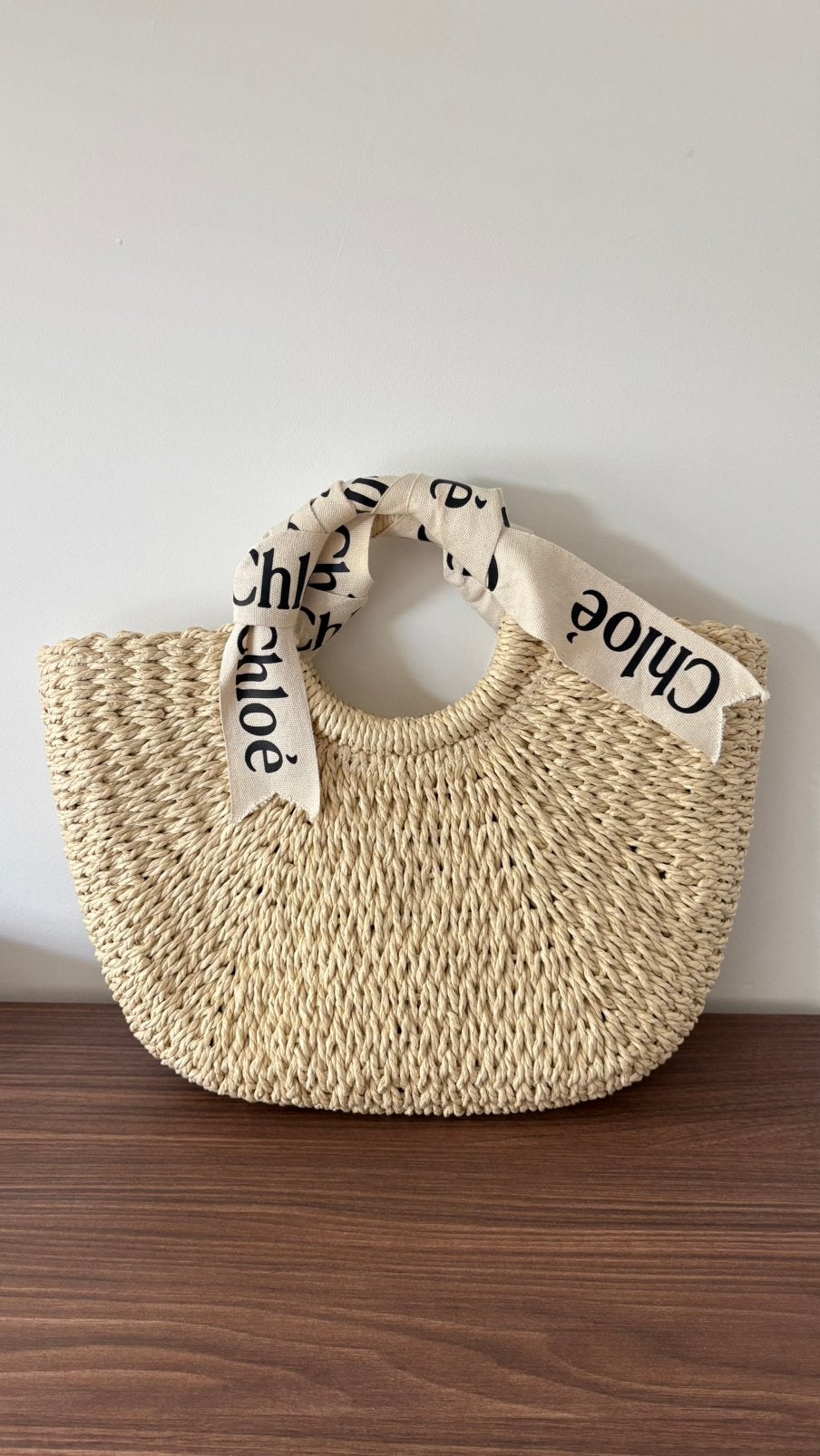 CHLOÉ strandtas - rieten tas beige, Ophalen of Verzenden, Zo goed als nieuw, Beige, Shopper