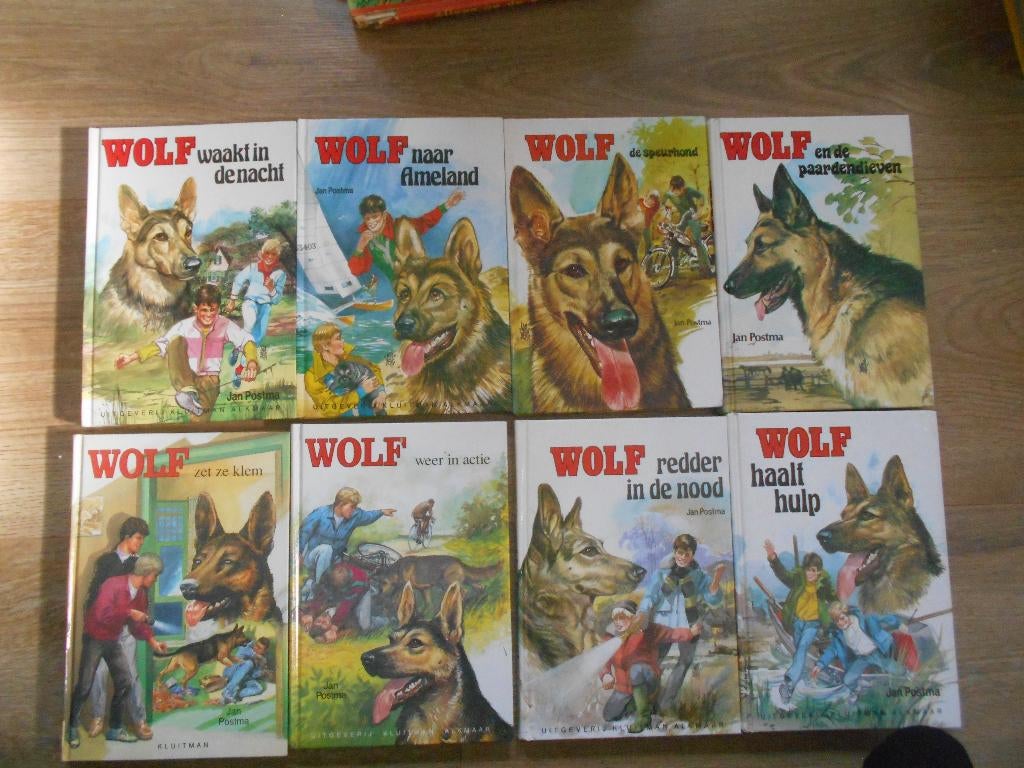 Jan Postma 8 verschillende Wolf boeken, Boeken, Ophalen of Verzenden, Zo goed als nieuw