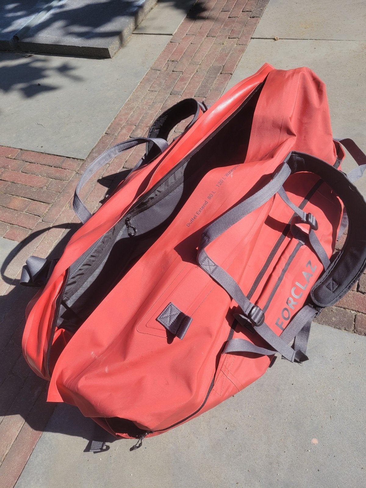 Forclaz Duffle Extend 80-120L Waterproof Reistas, Ophalen, Zo goed als nieuw, Zwart, 30 cm of meer