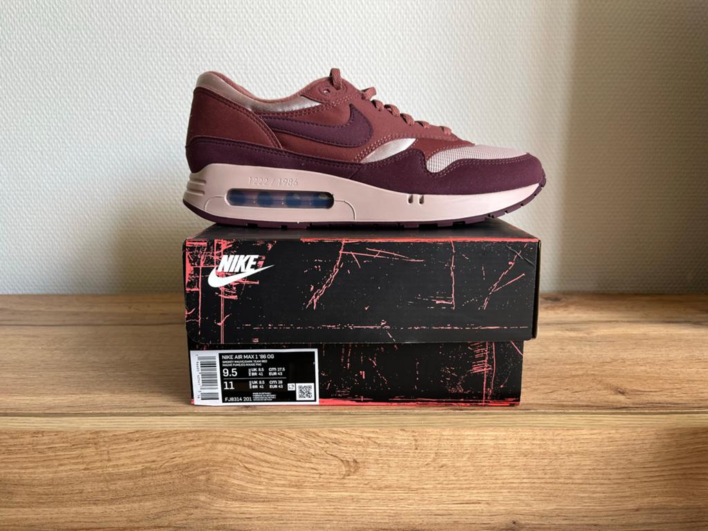 Nike Air Max 1 Big Bubble '86 x KOI Smokey Mauve, Ophalen of Verzenden, Nieuw, Overige kleuren, Sneakers of Gympen