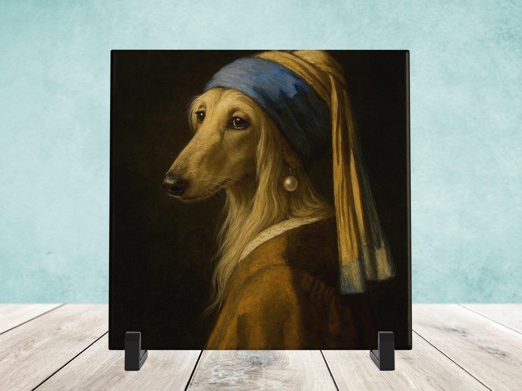 Het Meisje met de Parel - Afghaanse Windhond, Verzenden, Nieuw