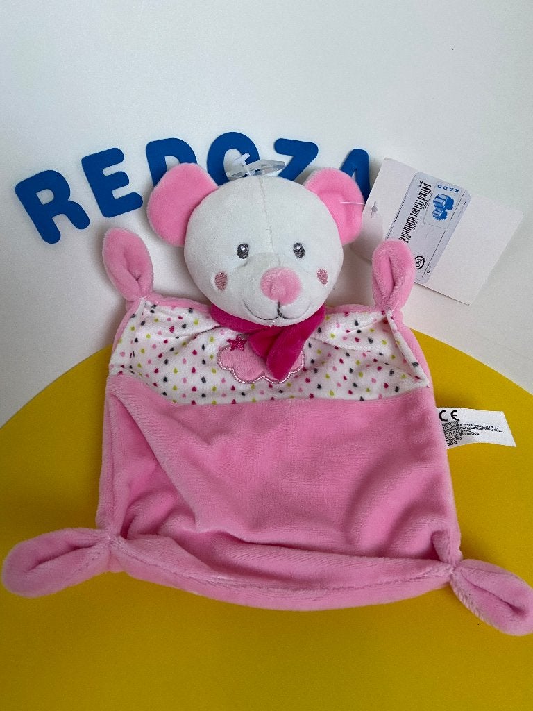 K3900 nicotoy doekje beer muis roze, Ophalen of Verzenden, Nieuw, Beer