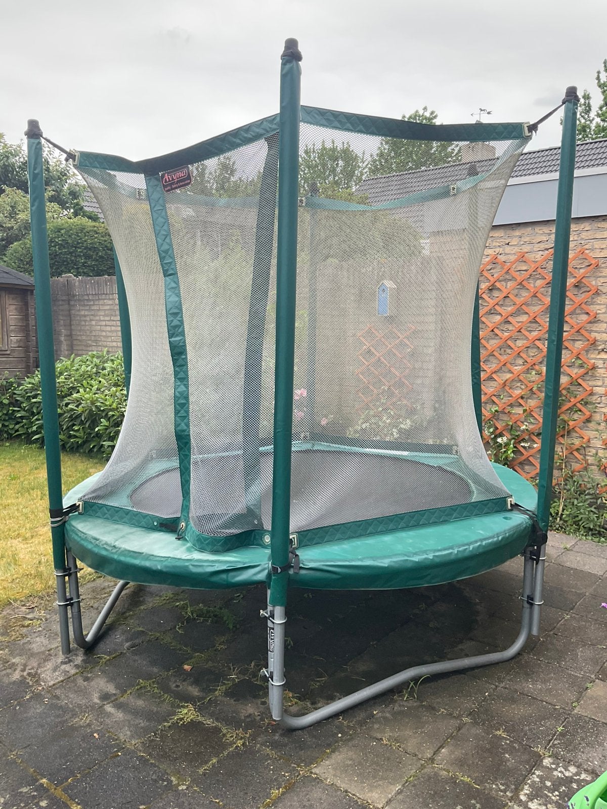 Avyna pro line trampoline rond met kooi, 245 cm, Ophalen, Gebruikt