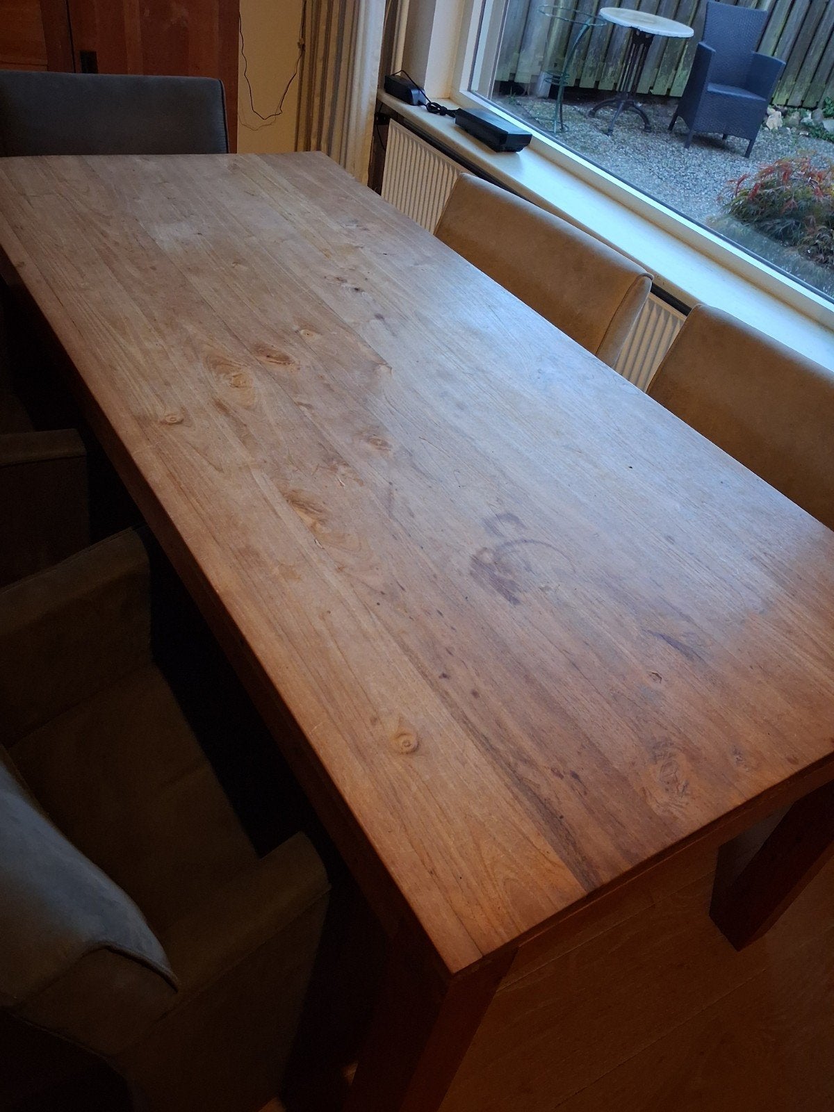 Robuuste houten eettafel - perfect voor gezellige diners, Huis en Inrichting, Tafels | Eettafels, Ophalen, Gebruikt, Modern landelijk