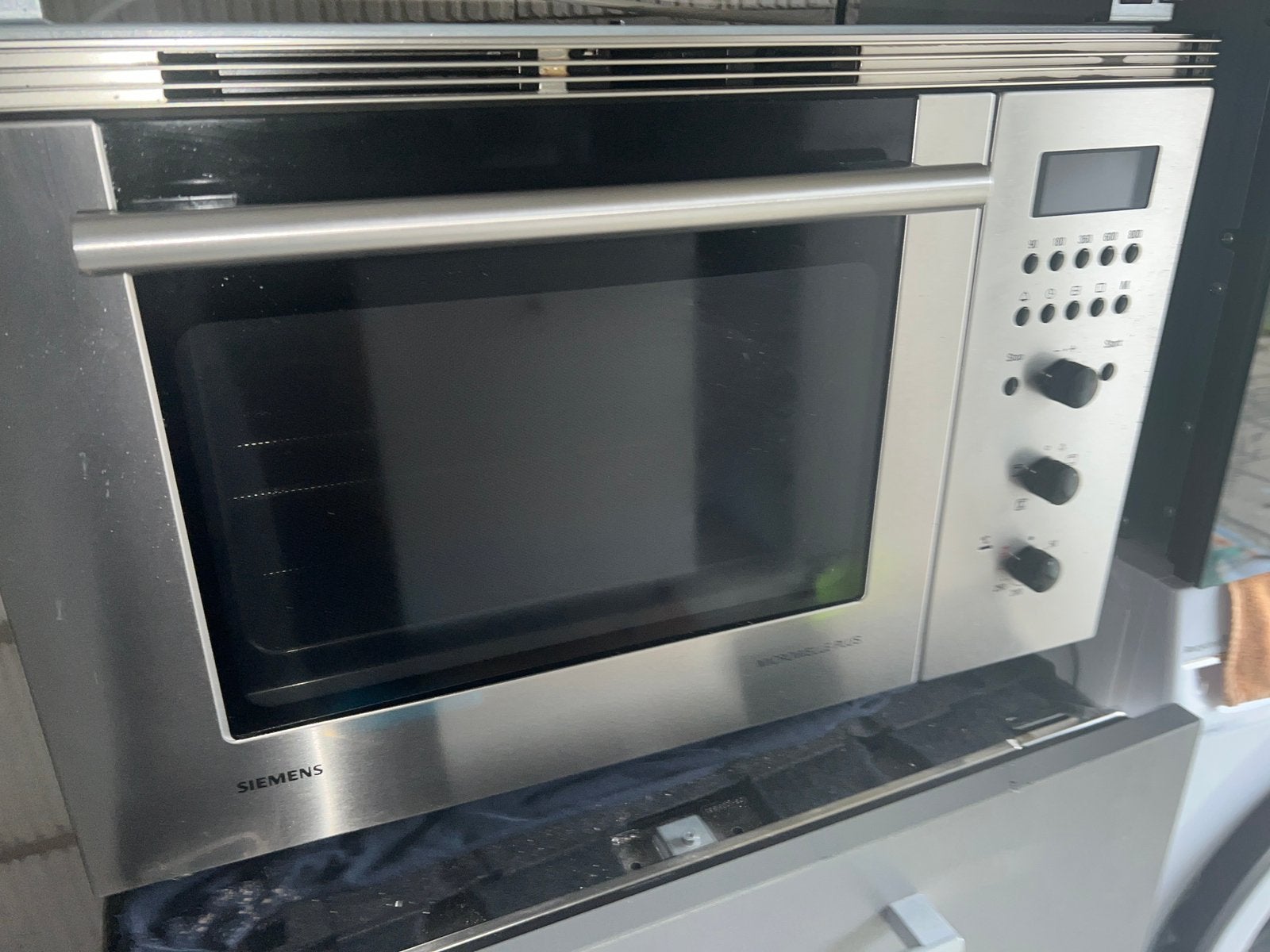 Siemens inbouw combi magnetron met oven en Grill  60 cm., Ophalen, Zo goed als nieuw, Grill, Inbouw