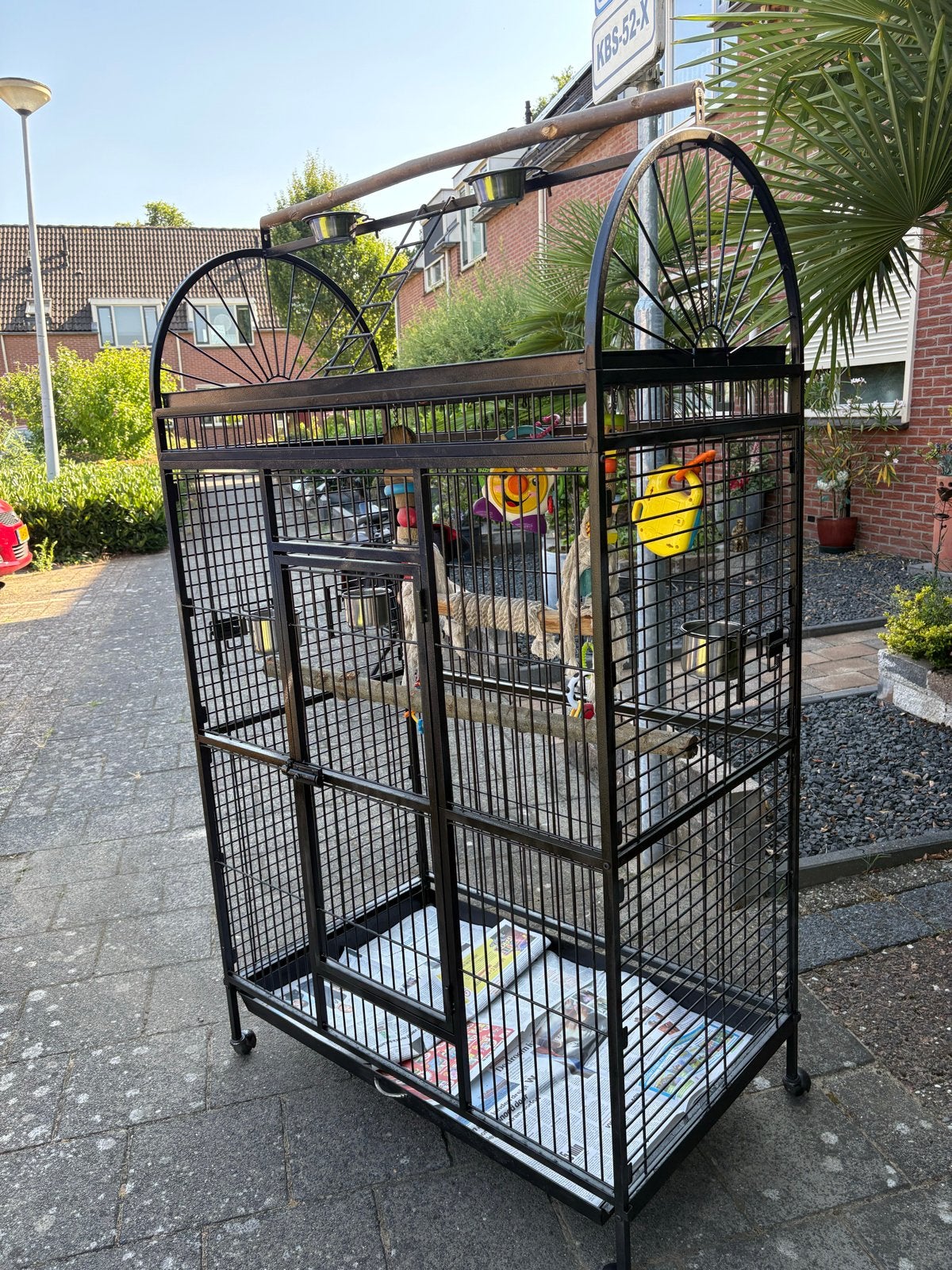 Papegaaien kooi, Ophalen of Verzenden, Gebruikt, Metaal, Vogelkooi