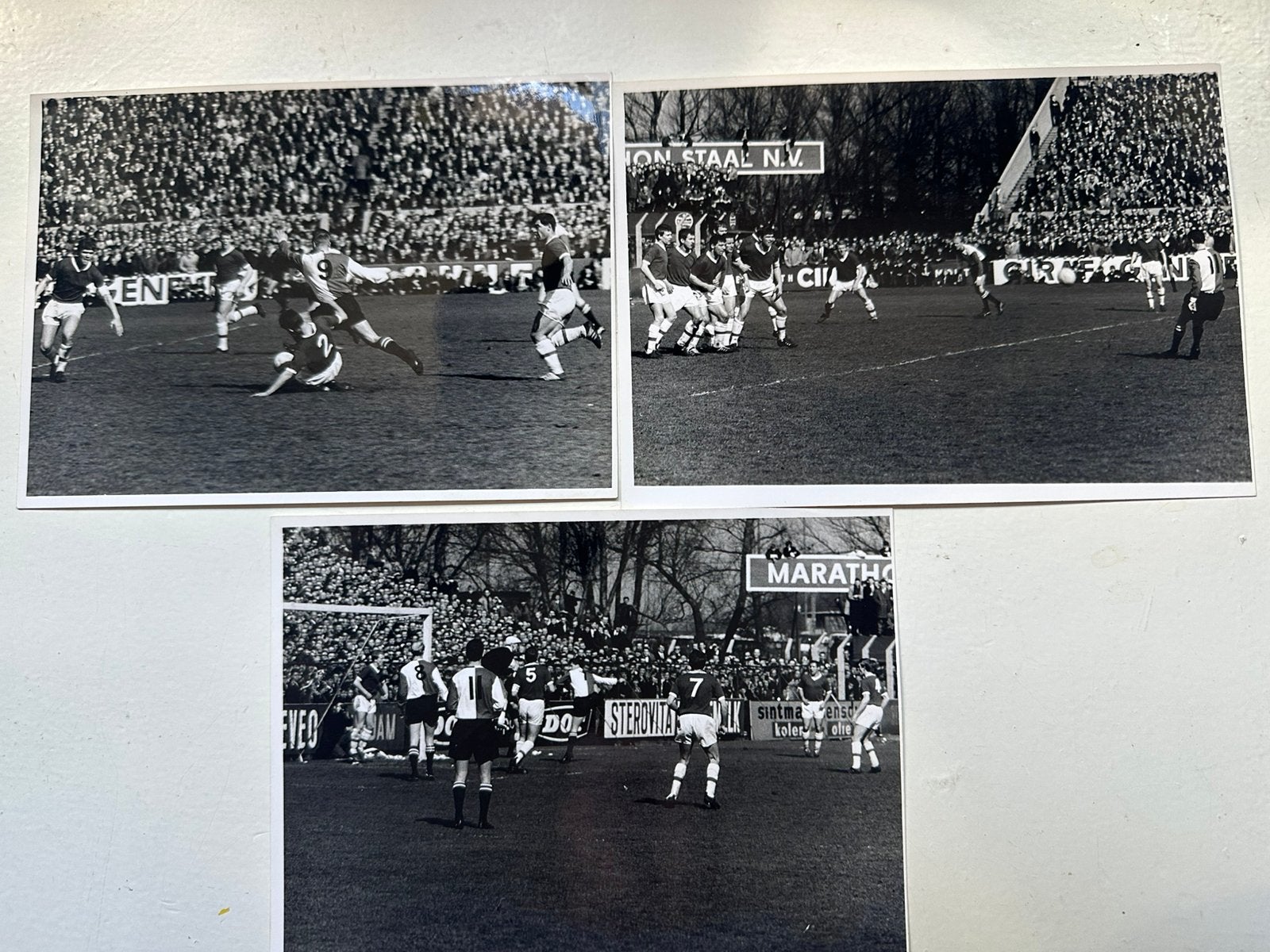 Vintage foto's Feyenoord - Sparta (3x)Historische Derby 1965, Ophalen of Verzenden