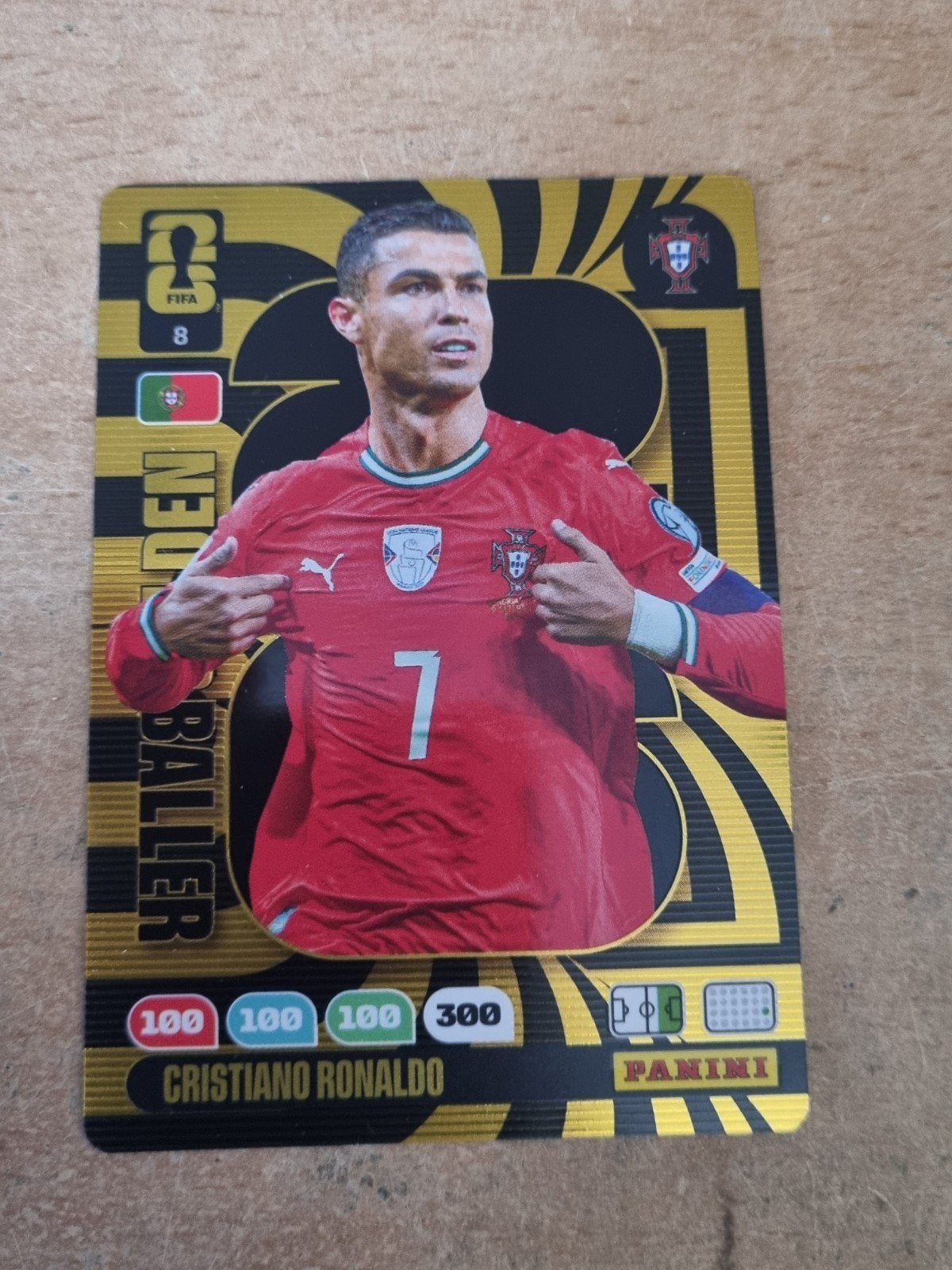 Panini Adrenalyn xl Fifa World Cup Golden Baller Ronaldo, Ophalen of Verzenden, Zo goed als nieuw, Plaatje