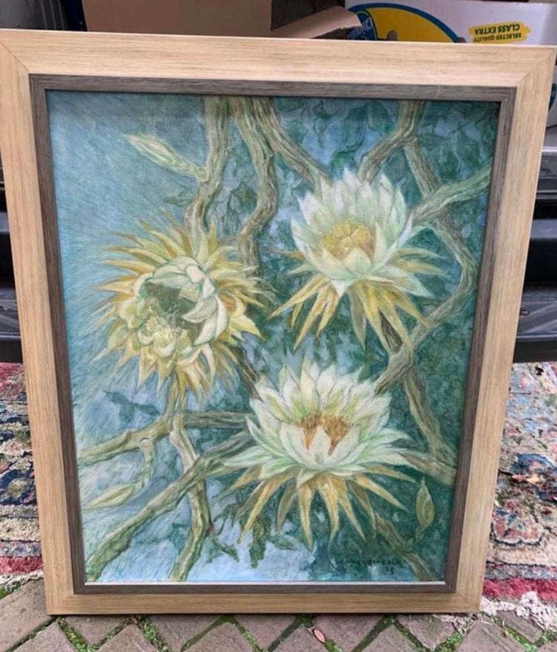 Schilderij stilleven kunstenaar Willem van der Colk Haarlem., Verzenden