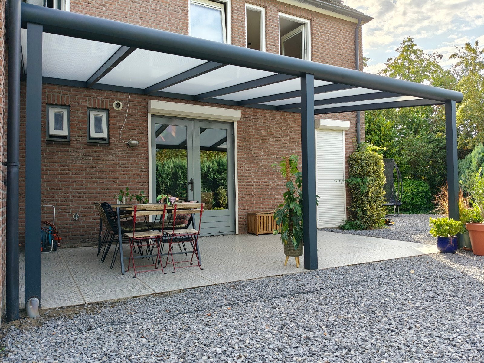Overkapping met Polycarbonaat Dak en Alu Frame (6x3,6 meter), Ophalen, Zo goed als nieuw, Veranda