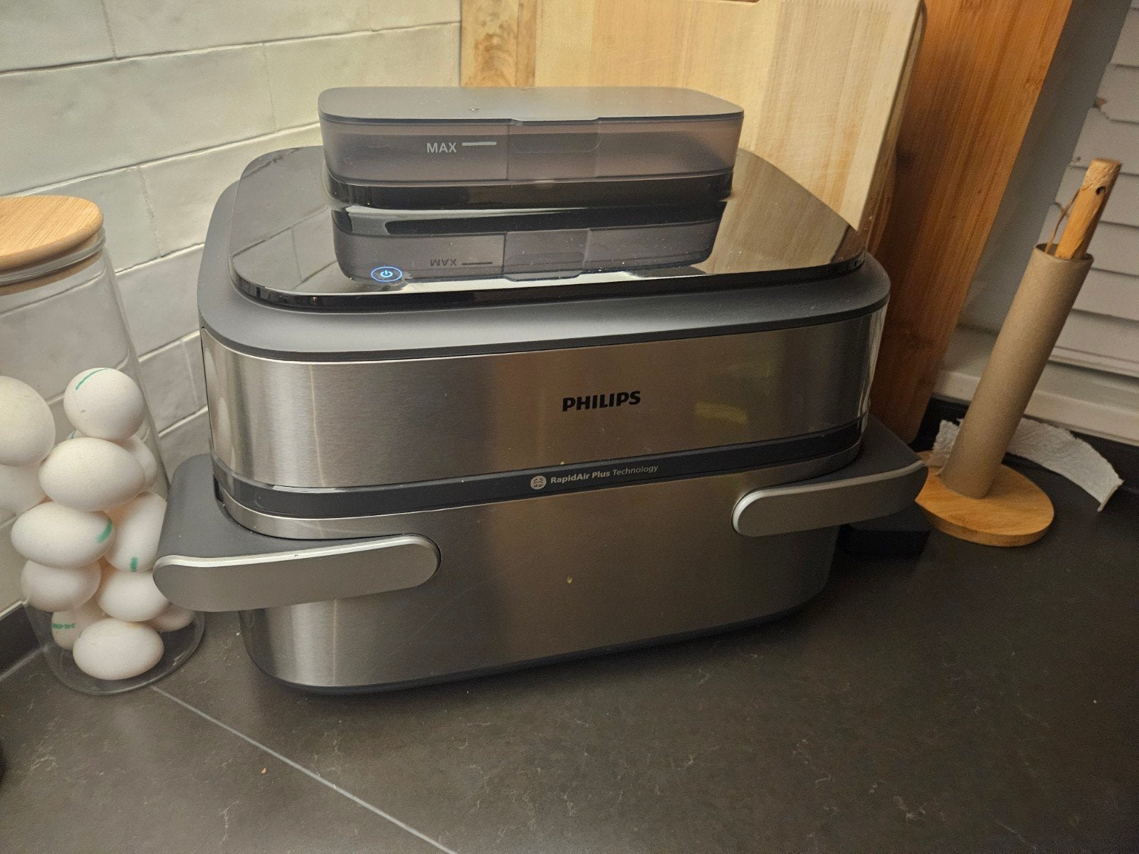 Philips Airfryer met Stoomfunctie 5000 Series, Witgoed en Apparatuur, Verzenden, Zo goed als nieuw, Airfryer, 1500 gram of meer