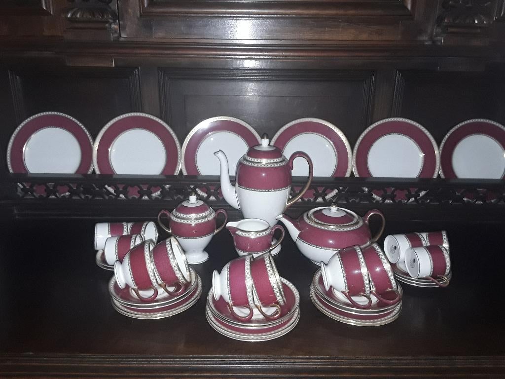 Wedgwood Ulander Red thee/koffie/gebakservies, Ophalen of Verzenden