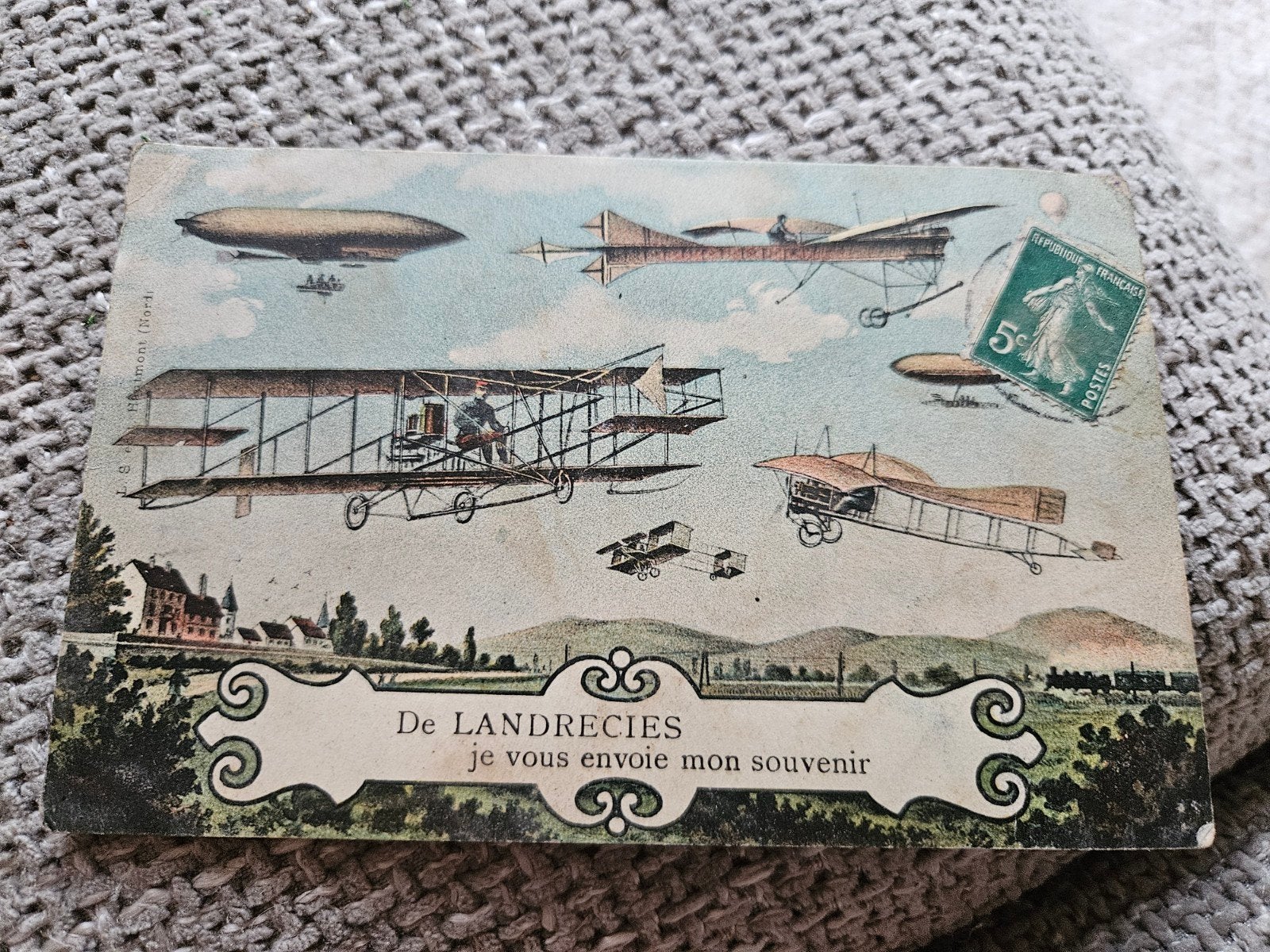 Vliegmachine antiek 1910, Ophalen of Verzenden, Voor 1920, Gelopen