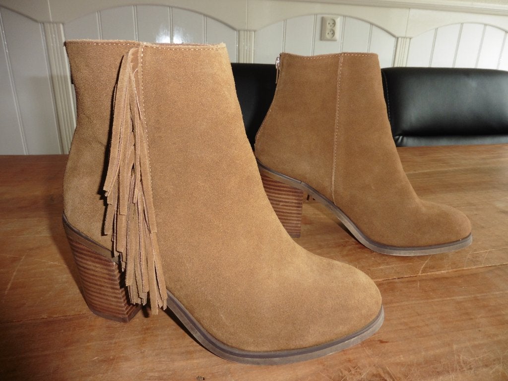 River Island enkellaars leer suede maat 39, Bruin, River Island, Lage of Enkellaarzen, Nieuw