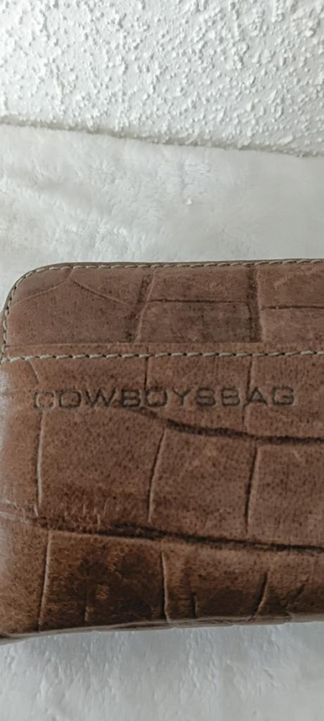 Cowboysbag * Leren Portemonnee met Veel Vakjes - 14x9 cm, Overige merken, Gebruikt, Bruin, Ophalen of Verzenden