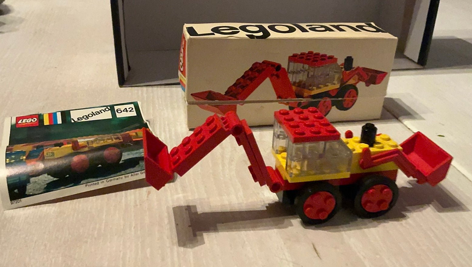 LEGO Double Excavator 642 LEGOLAND.  bouwbeschrijving,doos, Ophalen of Verzenden, Zo goed als nieuw