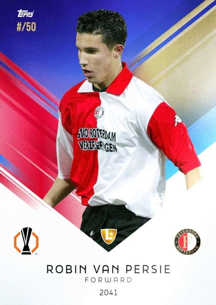 Robin van Persie Topps /50, Verzenden, Zo goed als nieuw, Feyenoord, Spelerskaart