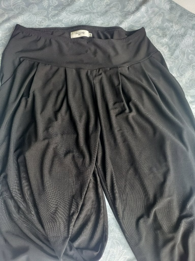 Trousers black like silk nit size 38, Maat 38/40 (M), Zwart, Ophalen of Verzenden, Zo goed als nieuw