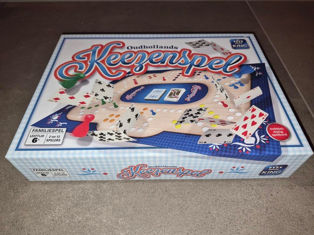 Oudhollans Keezenspel - Familiespel voor 2 tot 12 spelers, Hobby en Vrije tijd, Gezelschapsspellen | Bordspellen, Zo goed als nieuw
