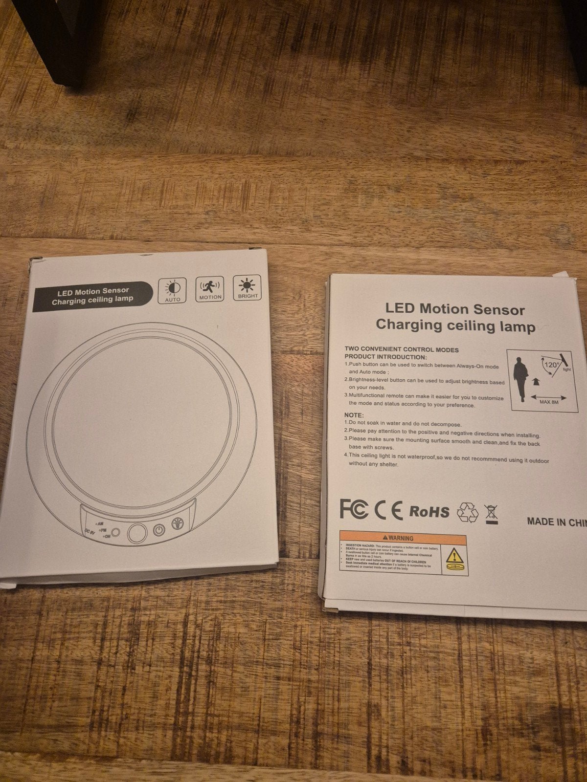 2 stuks LED Plafondlamp met Bewegingssensor, Ophalen of Verzenden, Nieuw, Plafondlamp, LED