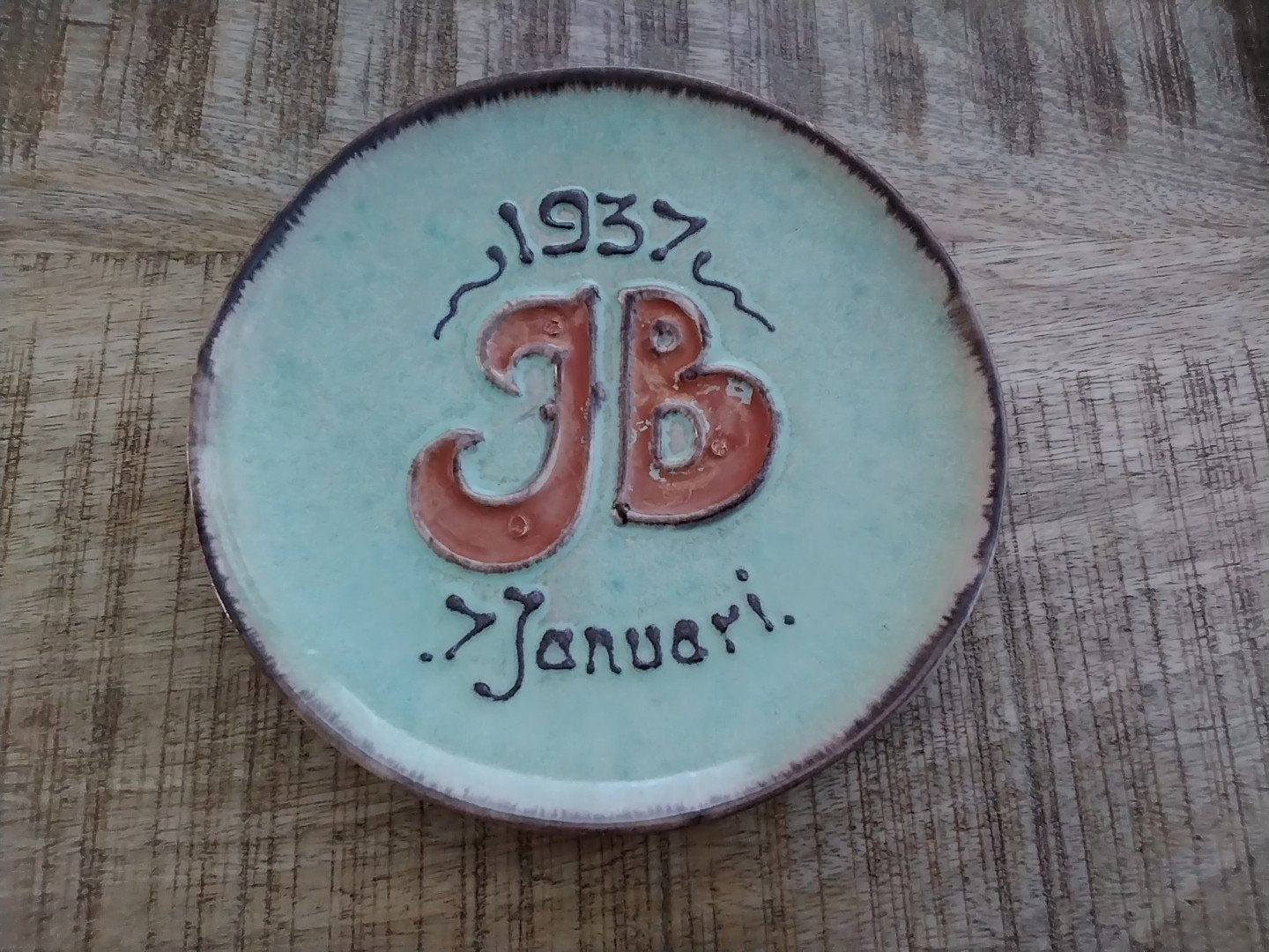 Herdenkingsbordje Juliana & Bernhard 1937 Katwijk, Antiek en Kunst, Ophalen of Verzenden