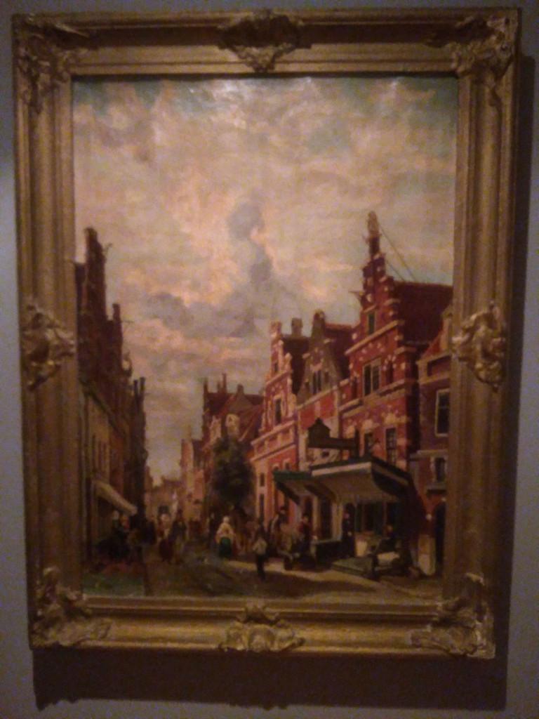 Olieverf schilderij, Springer, Westerstraat Enkhuizen, Antiek en Kunst, Ophalen