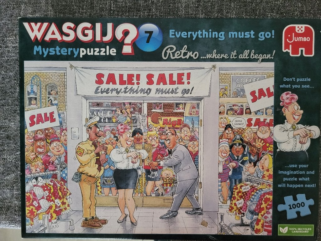 Te koop: WASGIJ puzzels, Ophalen, 500 t/m 1500 stukjes, Zo goed als nieuw, Legpuzzel
