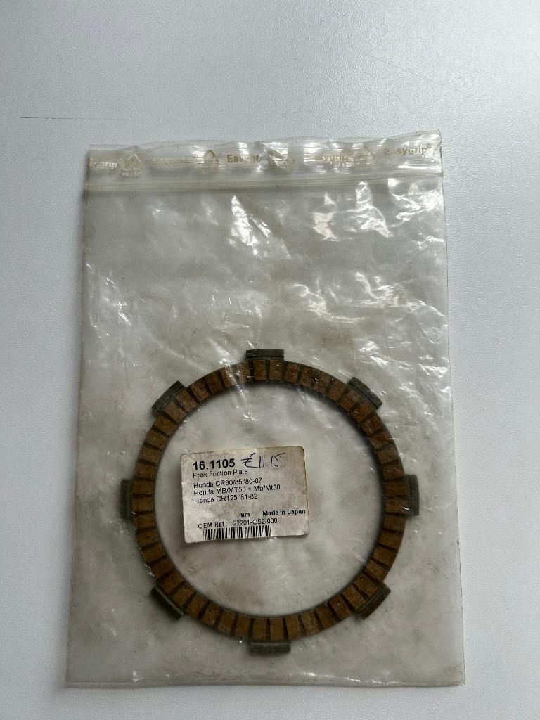 Gevoerde koppelingsplaat Honda CR / MB / MT / XR, Ophalen of Verzenden