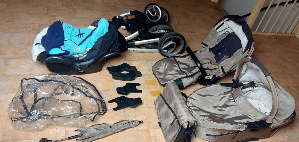 Mutsy Evo 3 in 1 set compleet + extras, in zeer goede staat, Kinderen en Baby's, Kinderwagens en Combinaties, Ophalen, Gebruikt