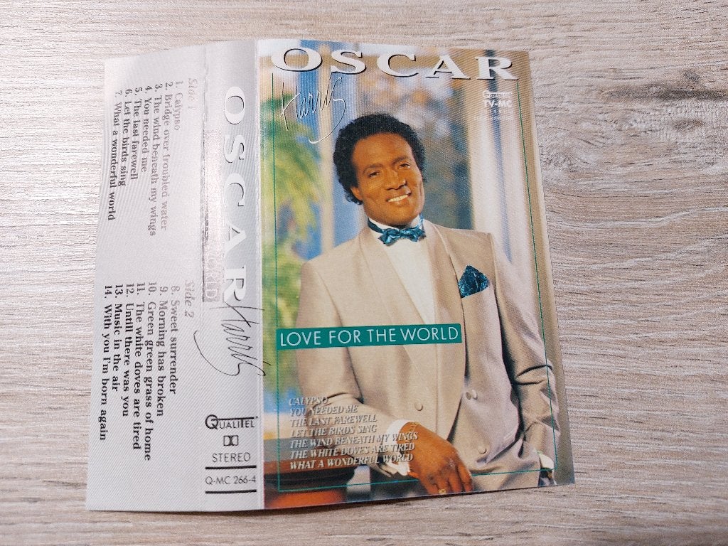 OSCAR HARRIS - LOVE FOR THE WORLD (MC), 1 bandje, Ophalen of Verzenden, Zo goed als nieuw, Origineel