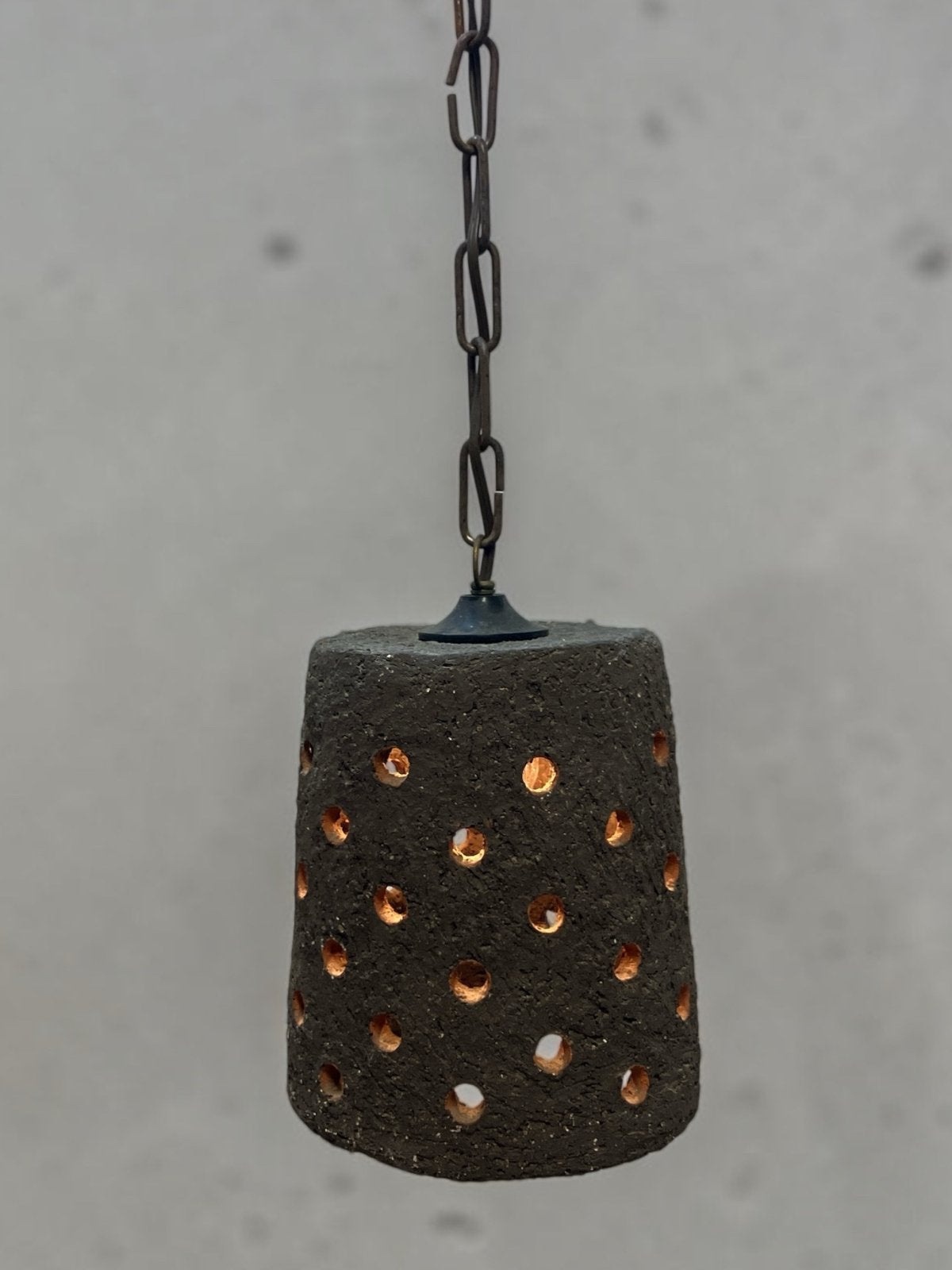 Herda Mid Century Hanglamp - Keramiek Terracotta/Donkerbruin, Ophalen of Verzenden