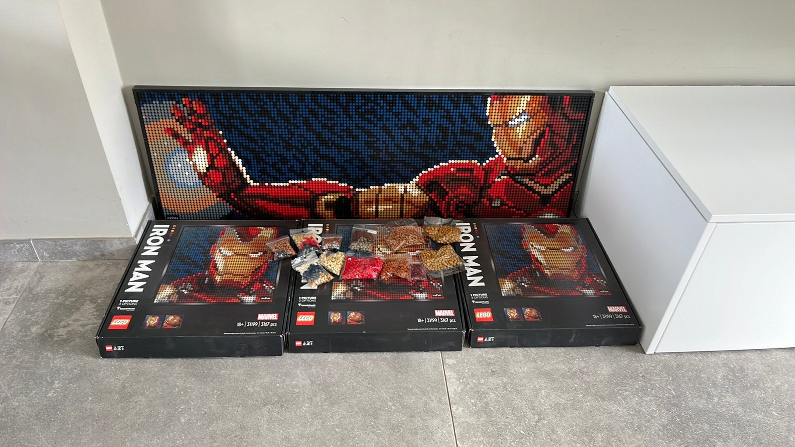Lego Marvel Art 31199 Iron Man, Ophalen, Zo goed als nieuw, Complete set, Lego