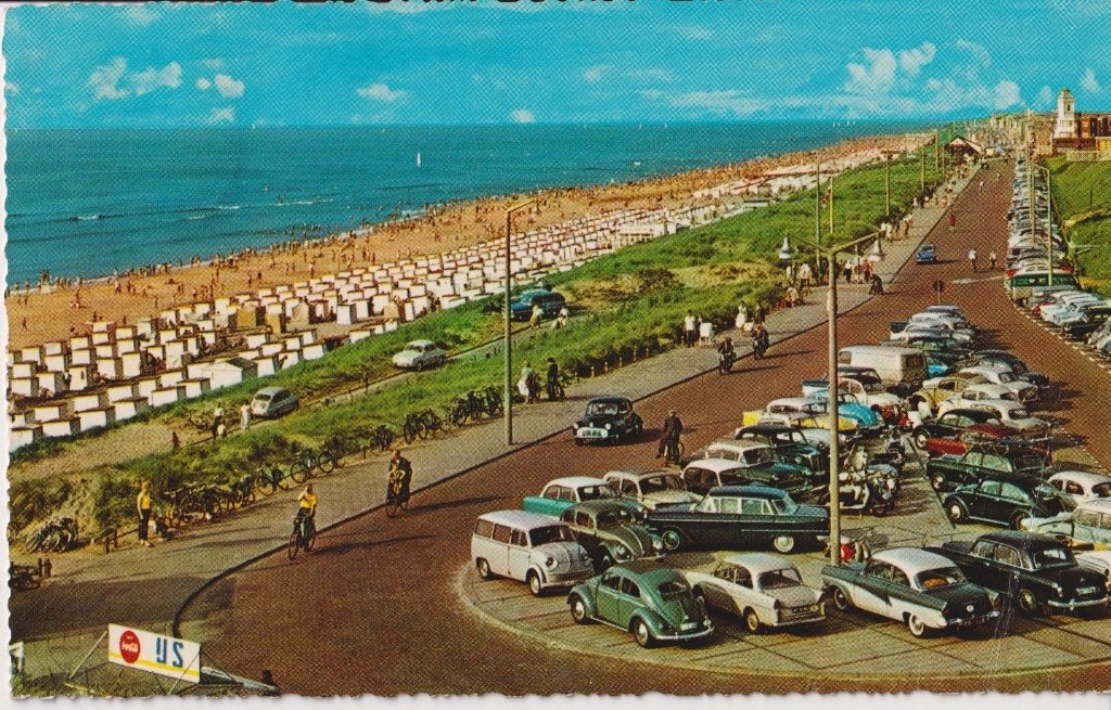 Katwijk aan Zee met auto's , Lloyd LT 500, Ophalen of Verzenden, 1940 tot 1960, Gelopen, Zuid-Holland