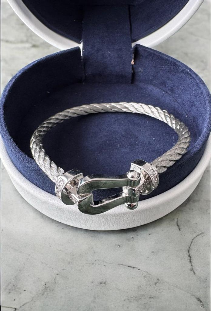 Fred force 10 armband zilver stalen band nieuw, Ophalen of Verzenden, Nieuw, Zilver, Staal
