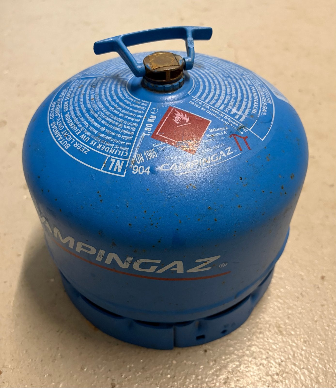 Campingaz gasfles 904 1,8 kg leeg, Ophalen, Gebruikt