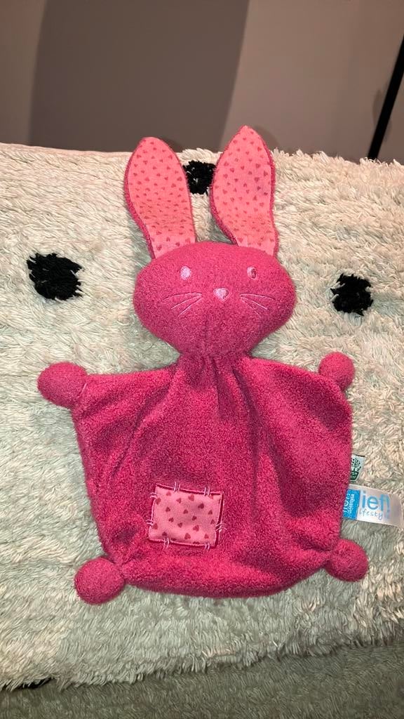 Lief lifestyle konijn roze knuffeldoekje, Ophalen of Verzenden, Zo goed als nieuw, Konijn
