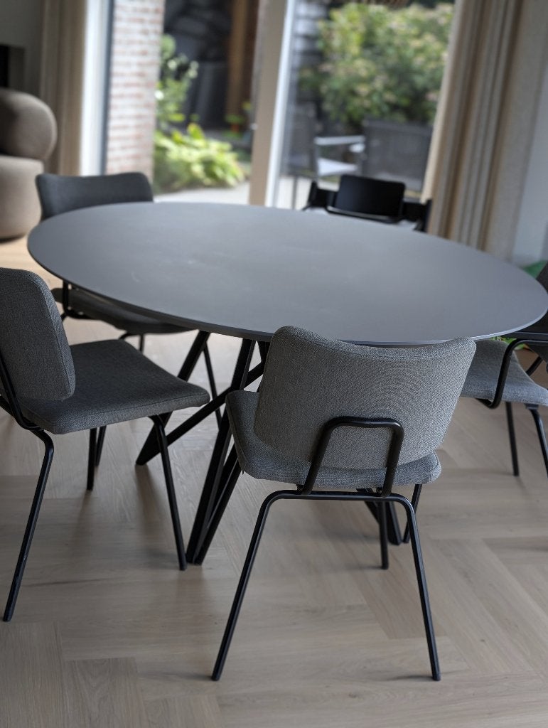 Studio Henk Eettafel, Fenix Grigio Antrim, 140cm, Ophalen, Gebruikt, 100 tot 150 cm, Overige materialen