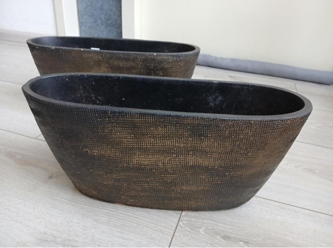 set ovale bloempotten, Ophalen, Overige vormen, Aardewerk, Minder dan 40 cm