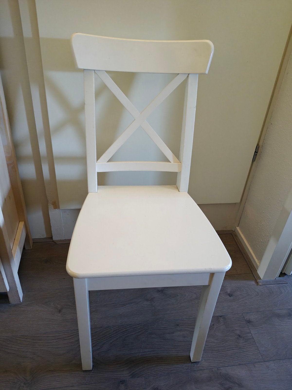 6 Eetkamerstoelen ikea GRATIS, Ophalen, Gebruikt, Wit