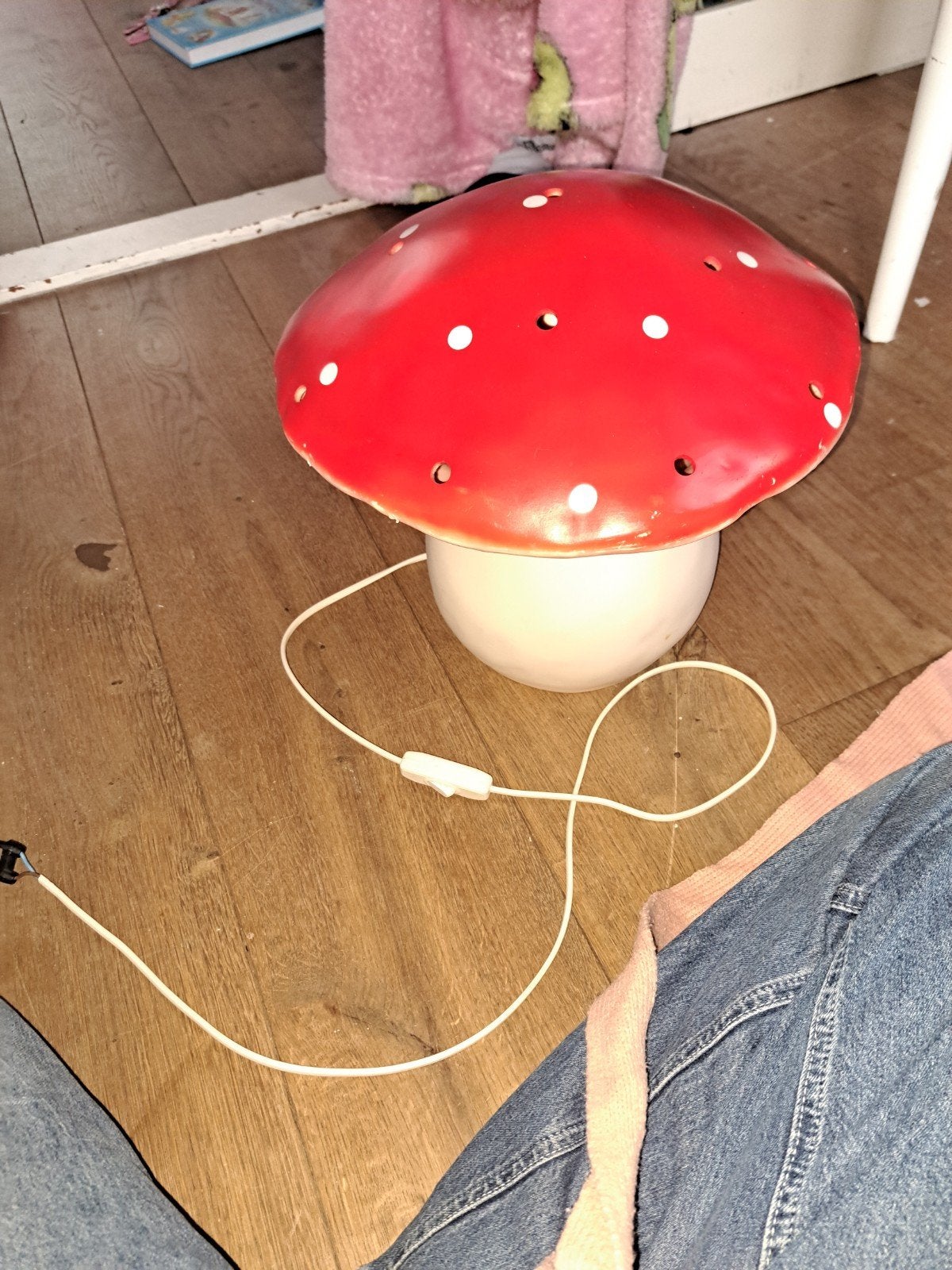 Heico paddenstoel lamp - Rood met witte stippen, Ophalen