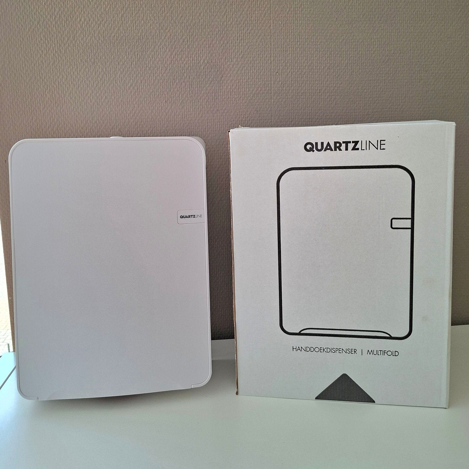 Quartzline handdoekdispenser | Multifold | Wit, Toilet-accessoire, Nieuw, Ophalen of Verzenden, Wit
