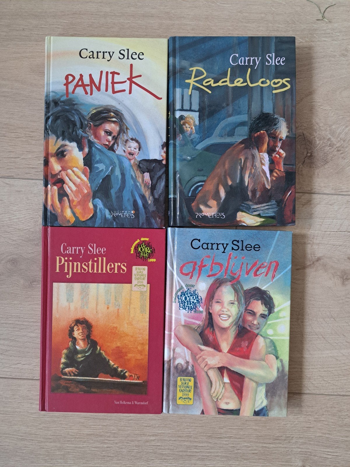 4 jeugdboeken van Carry Slee: Paniek, Radeloos, Afblijven, P, Ophalen of Verzenden