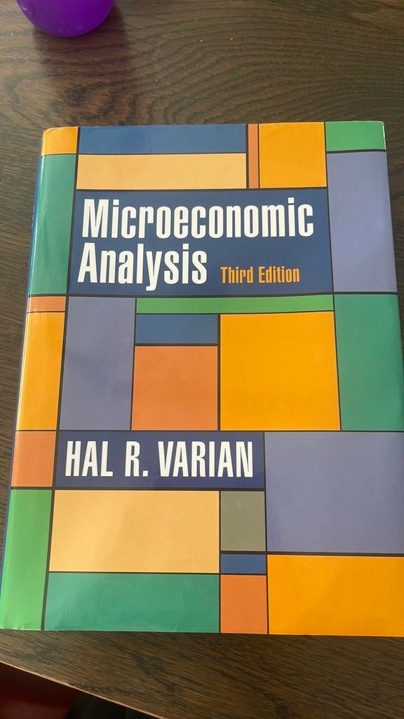 Microeconomic Analysis - third edition Hal R. varian, Boeken, Ophalen of Verzenden, Beta, Zo goed als nieuw, WO